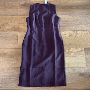 Ann Taylor Sleeveless Dark Purple Midi Dress